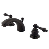 Magellan Two-Handle 3-Hole Deck Mount Mini-Widespread Bathroom Faucet with Pop-Up Drain