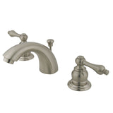 Magellan Two-Handle 3-Hole Deck Mount Mini-Widespread Bathroom Faucet with Pop-Up Drain