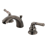 Magellan Two-Handle 3-Hole Deck Mount Mini-Widespread Bathroom Faucet with Pop-Up Drain