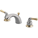 Magellan Two-Handle 3-Hole Deck Mount Mini-Widespread Bathroom Faucet with Pop-Up Drain