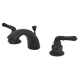 Magellan Two-Handle 3-Hole Deck Mount Mini-Widespread Bathroom Faucet with Pop-Up Drain