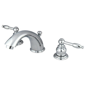 Knight Two-Handle 3-Hole Deck Mount Widespread Bathroom Faucet with Retail Pop-Up Drain