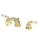 Magellan Two-Handle 3-Hole Deck Mount Widespread Bathroom Faucet with Retail Pop-Up Drain