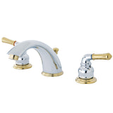 Magellan Two-Handle 3-Hole Deck Mount Widespread Bathroom Faucet with Retail Pop-Up Drain