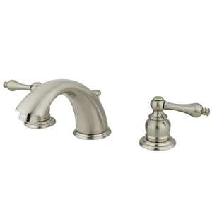 Victorian Two-Handle 3-Hole Deck Mount Widespread Bathroom Faucet with Retail Pop-Up Drain