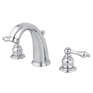 Victorian Two-Handle 3-Hole Deck Mount Widespread Bathroom Faucet with Retail Pop-Up Drain