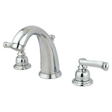 Royale Two-Handle 3-Hole Deck Mount Widespread Bathroom Faucet with Retail Pop-Up Drain