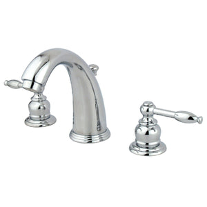 Knight Two-Handle 3-Hole Deck Mount Widespread Bathroom Faucet with Retail Pop-Up Drain