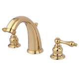 Victorian Two-Handle 3-Hole Deck Mount Widespread Bathroom Faucet with Retail Pop-Up Drain