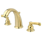 Royale Two-Handle 3-Hole Deck Mount Widespread Bathroom Faucet with Retail Pop-Up Drain