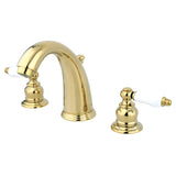 English Country Two-Handle 3-Hole Deck Mount Widespread Bathroom Faucet with Retail Pop-Up Drain