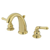 Magellan Two-Handle 3-Hole Deck Mount Widespread Bathroom Faucet with Retail Pop-Up Drain