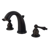 Victorian Two-Handle 3-Hole Deck Mount Widespread Bathroom Faucet with Retail Pop-Up Drain