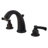 Royale Two-Handle 3-Hole Deck Mount Widespread Bathroom Faucet with Retail Pop-Up Drain