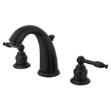 Knight Two-Handle 3-Hole Deck Mount Widespread Bathroom Faucet with Retail Pop-Up Drain