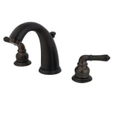 Magellan Two-Handle 3-Hole Deck Mount Widespread Bathroom Faucet with Retail Pop-Up Drain