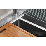 Uptowne 33-Inch Double Bowl Dual Mount Kitchen Sink with Drain