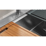 Uptowne 30-Inch Single Bowl Dual Mount Kitchen Sink with Drain