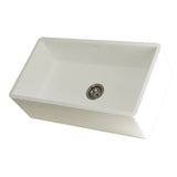 Arcticstone 33-Inch Solid Surface White Stone Apron-Front Single Bowl Farmhouse Kitchen Sink