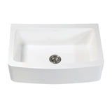 Arcticstone 33-Inch Solid Surface White Stone Apron-Front Single Bowl Farmhouse Kitchen Sink