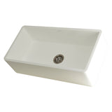 Arcticstone 36-Inch Solid Surface White Stone Apron-Front Single Bowl Farmhouse Kitchen Sink