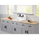 Arcticstone 24-Inch Solid Surface White Stone 2-Hole Single Bowl Top-Mount Kitchen Sink