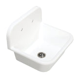 Arcticstone 24-Inch Solid Surface White Stone 2-Hole Single Bowl Top-Mount Kitchen Sink