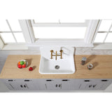 Arcticstone 30-Inch Solid Surface White Stone 2-Hole Single Bowl Top-Mount Kitchen Sink