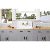 Arcticstone 30-Inch Solid Surface White Stone 2-Hole Single Bowl Top-Mount Kitchen Sink