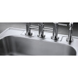 Studio 33-Inch Stainless Steel Self-Rimming 4-Hole Double Bowl Drop-In Kitchen Sink