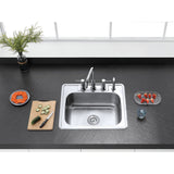 Studio 25-Inch Stainless Steel Self-Rimming 4-Hole Single Bowl Drop-In Kitchen Sink