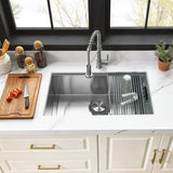 Uptowne Single Bowl Undermount Kitchen Sink with Strainer