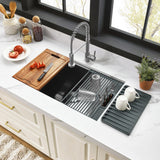 Uptowne Single Bowl Undermount Kitchen Sink with Strainer