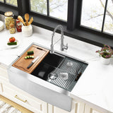 Uptowne 33-Inch Farmhouse Kitchen Sink with Drain