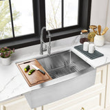 Uptowne 33-Inch Farmhouse Kitchen Sink with Drain