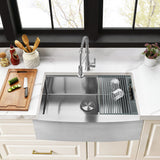 Uptowne 33-Inch Farmhouse Kitchen Sink with Drain