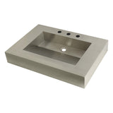 Kingston Commercial 31-Inch Stainless Steel Console Sink (8-Inch, 3-Hole)