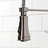 Bel-Air Double-Handle 2-Hole Deck-Mount Pre-Rinse Bridge Kitchen Faucet