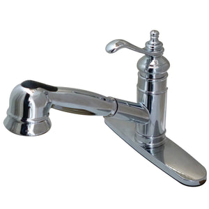 Templeton Single-Handle 1-or-3 Hole Deck Mount Pull-Out Sprayer Kitchen Faucet