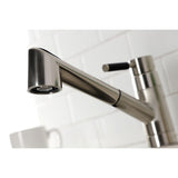 Kaiser Single-Handle 1-or-3 Hole Deck Mount Pull-Out Sprayer Kitchen Faucet