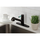 Kaiser Single-Handle 1-or-3 Hole Deck Mount Pull-Out Sprayer Kitchen Faucet