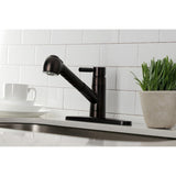 Kaiser Single-Handle 1-or-3 Hole Deck Mount Pull-Out Sprayer Kitchen Faucet