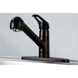 Century Single-Handle 1-or-3 Hole Deck Mount Pull-Out Sprayer Kitchen Faucet