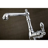 American Classic Single-Handle 2-or-4 Hole Deck Mount Kitchen Faucet with Brass Sprayer