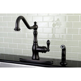 American Classic Single-Handle 2-or-4 Hole Deck Mount Kitchen Faucet with Side Sprayer