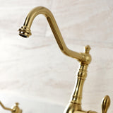 American Classic Single-Handle 2-or-4 Hole Deck Mount Kitchen Faucet with Brass Sprayer