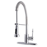 Nustudio Single-Handle 1-or-3 Hole Deck Mount Pre-Rinse Kitchen Faucet