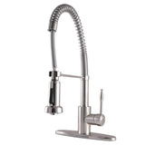 Nustudio Single-Handle 1-or-3 Hole Deck Mount Pre-Rinse Kitchen Faucet