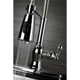 American Classic Single-Handle 1-or-3 Hole Deck Mount Pre-Rinse Kitchen Faucet