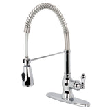 American Classic Single-Handle 1-or-3 Hole Deck Mount Pre-Rinse Kitchen Faucet